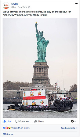 Kinder US launch